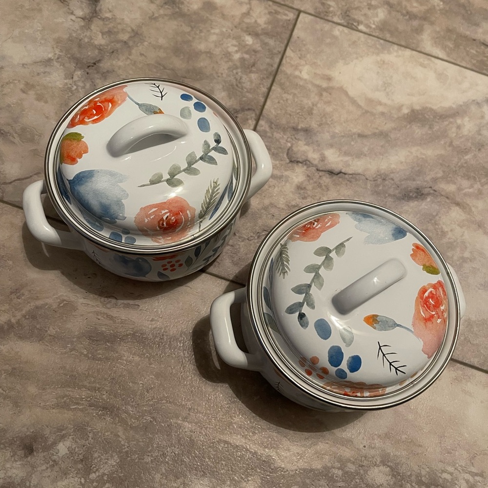 Set of 2: Crofton 1 QT Coated Metal Dishes